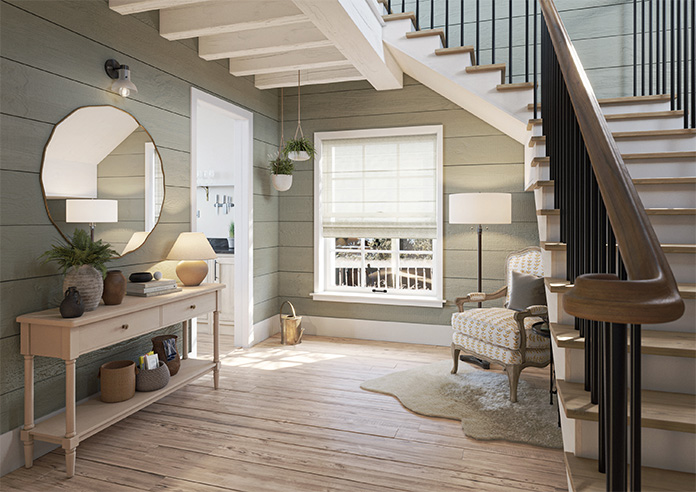 Sahara Voile, Metallic Pearl Grey - Roman Blind - Image 6